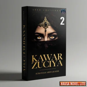 Kawar Zuciya Book 2 Hausa Novels By Sumayyah Abdulkadir takori, A woman wearing traditional Hausa jewelry and a veil with striking golden eyes.