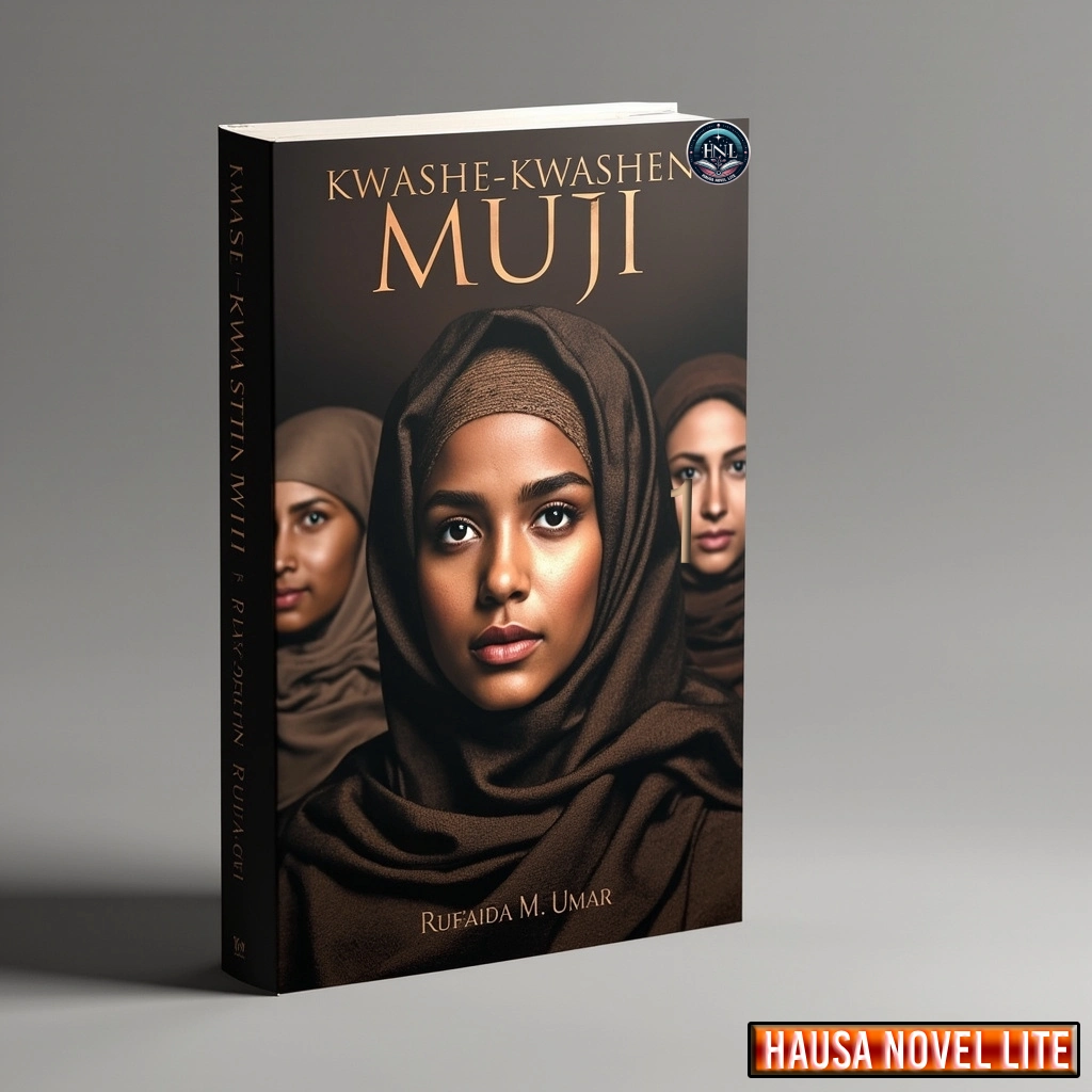Kwashe Kwashen Muji Book 2 Hausa Novels By Rufaida M. Umar. Powerful Hausa novel cover featuring women in traditional attire.