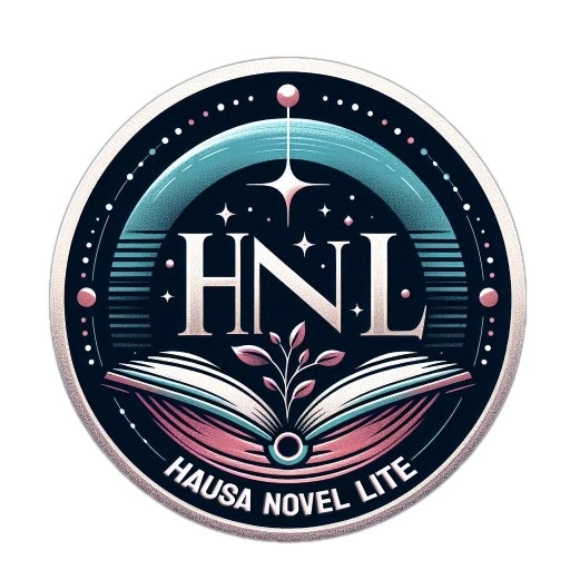 Hausa Novel Lite logo featuring an open book with a star and plant design, representing Hausa literature and storytelling.
