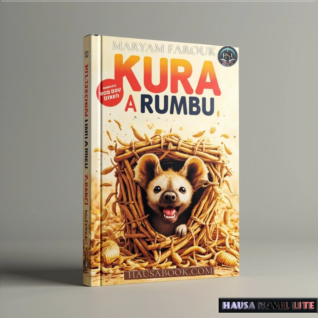 Adorable puppy inside a nest made of husks on a Kura A Rumbu Hausa Novels.
