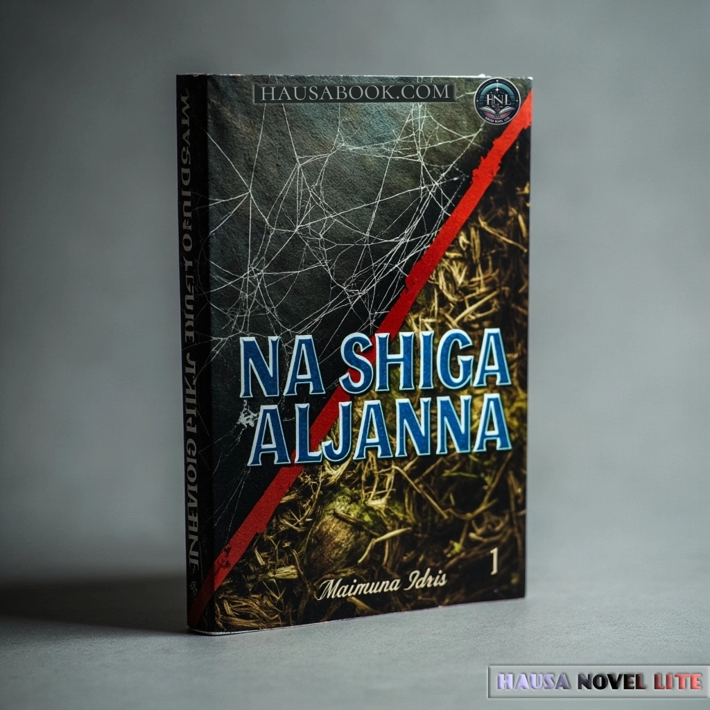 Spider web and soil cover on Nashiga Aljanna Book 1 Hausa Novels.